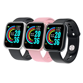 SmartWatch Y68 Sport Tahan Air Bluetooth Smart Watch Pelacak Kebugaran Gelang Pedometer Heart Rate